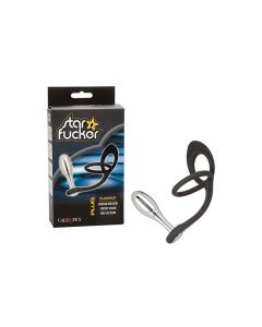 Star Fucker Teardrop Gem Plug w/Silicone Enhancer - Black